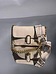 Жіноча подарункова сумка крос-боді Marc Jacobs The J Marc Shoulder Bag Cream  (кремова) KIS02173 модна top, фото 4