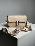 Жіноча подарункова сумка крос-боді Marc Jacobs The J Marc Shoulder Bag Cream  (кремова) KIS02173 модна top, фото 5
