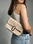 Жіноча подарункова сумка крос-боді Marc Jacobs The J Marc Shoulder Bag Cream  (кремова) KIS02173 модна top, фото 7