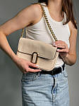 Жіноча подарункова сумка крос-боді Marc Jacobs The J Marc Shoulder Bag Cream  (кремова) KIS02173 модна top, фото 8