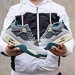 Чоловічі кросівки Nike Air Jordan 4 Retro (сірі) високі повсякденні кроси 2385 Найк топ, фото 5
