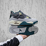 Чоловічі кросівки Nike Air Jordan 4 Retro (сірі) високі повсякденні кроси 2385 Найк топ, фото 7