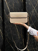 Женская сумка клатч Valentino Alexia Beige Bag (бежевая) torba0191 стильная подарочная экокожа Валентино cross