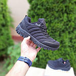 Чоловічі зимові кросівки Merrell Vibram (чорні) модні низькі кросівки 3909 Мерелл топ, фото 2