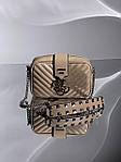 Жіноча сумка клатч Guess Penelope Beige (бежева) KIS17048 красива стильна модна містка для дівчини top, фото 7