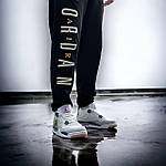 Чоловічі кросівки Nike Air Jordan 4 Retro (білі з зеленим і сірим) низькі спортивні кроси J3575 top, фото 10