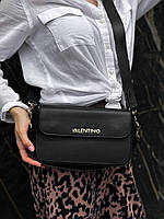 Женская сумка клатч Valentino Alexia Black Bag (черная) torba0190 стильная подарочная экокожа Валентино vkross
