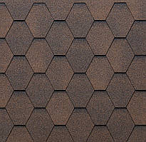 Бітумна черепиця TEGOLA Eco Roof Hexagonal 239 Mixed Brown