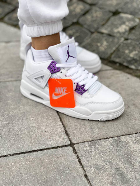 Nike Air Jordan 4 White Purple