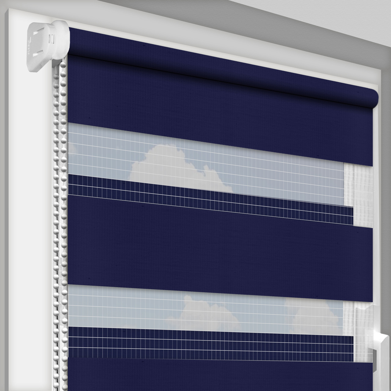 Рулонна штора День-Ніч DecoSharm Secret Impress DN 238 Баклажан Найкраща якість, фото 1