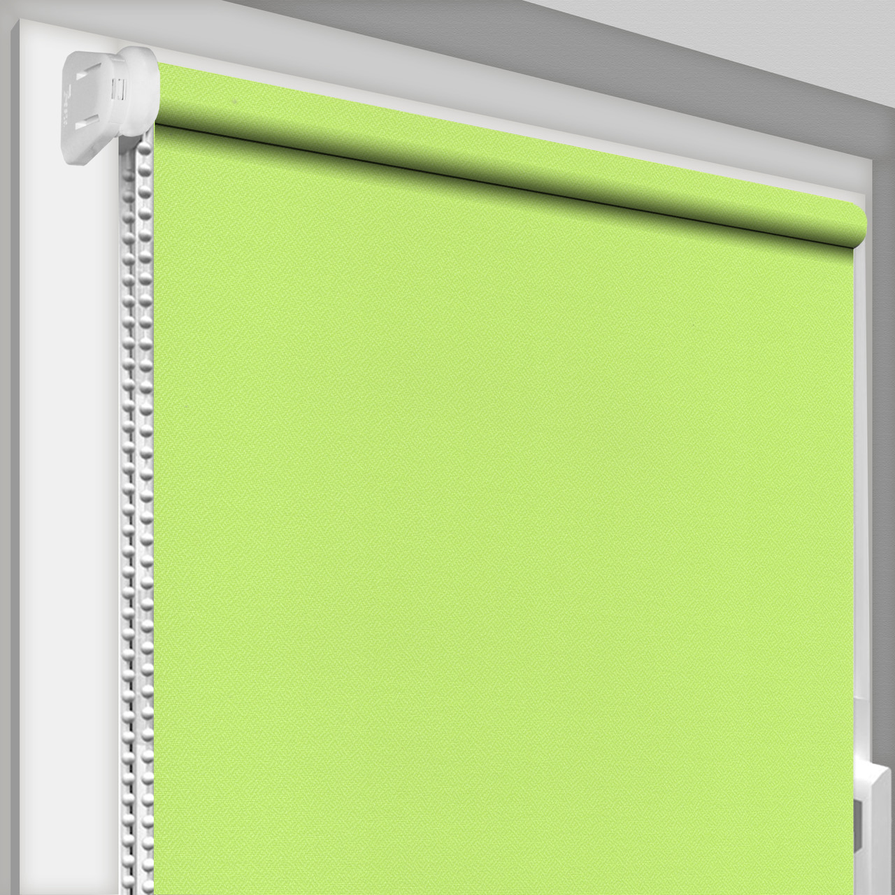Рулонна штора відкритого типу DecoSharm Перла 1861 Яскраво-зелений Найкраща якість, фото 1