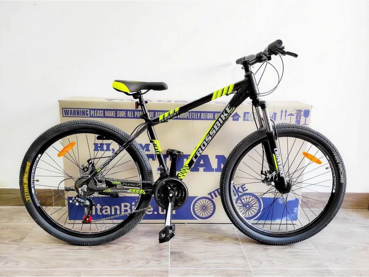 Велосипед CrossBike 27,5" Everest 2022 Рама-19,5" Чорно-жовтий