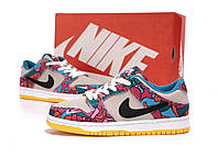 Мужские кроссовки Nike PARRA x Parra Dunk Low SB Abstract Art sneakers (разноцветные) модные кеды К14329 cross