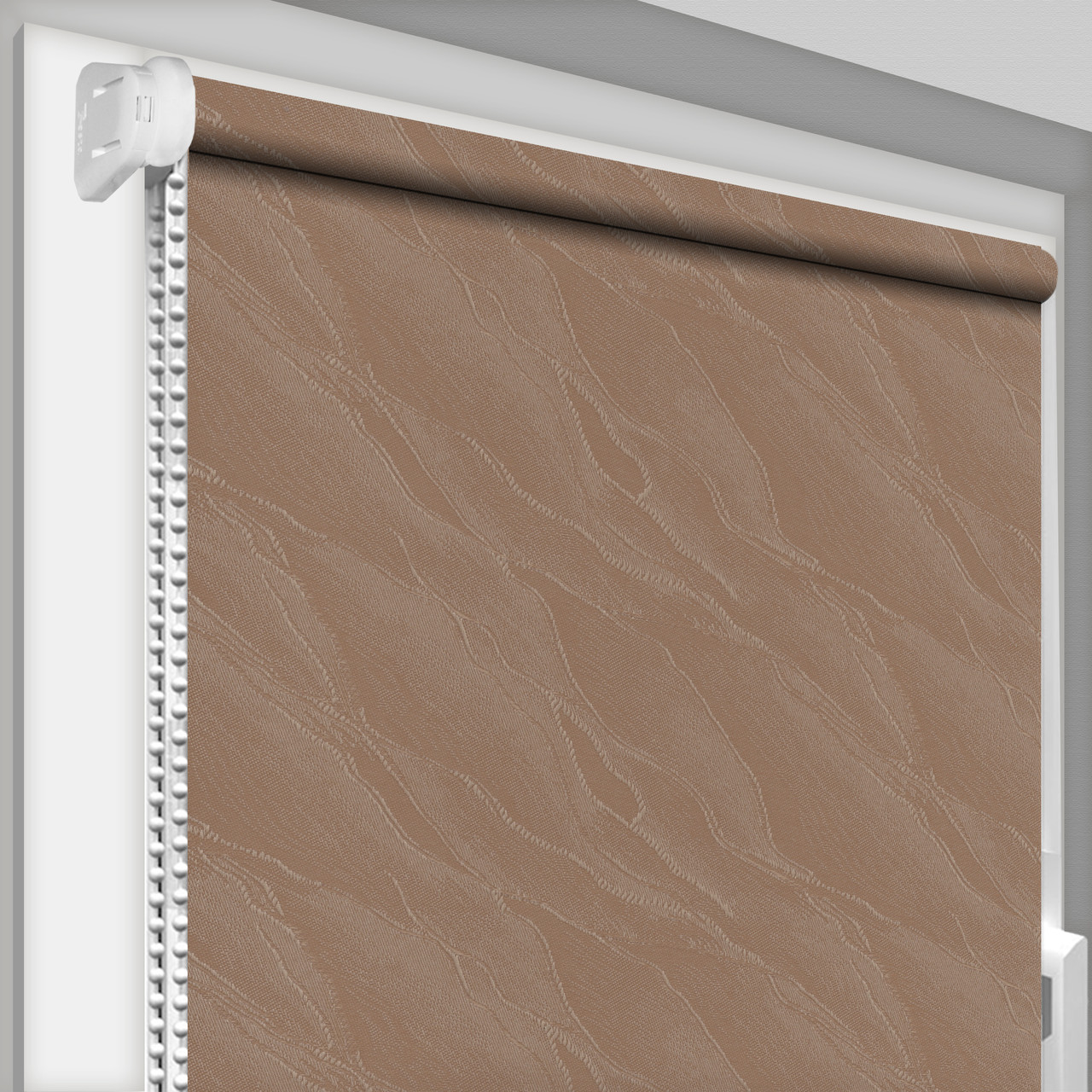Рулонна штора відкритого типу DecoSharm Вода 1827 Коричевого Найкраща якість, фото 1