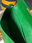 Жіноча подарункова сумка Celine mini green (зелена) арт2105 стильна вишукана для дівчини top, фото 6