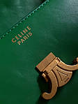 Жіноча подарункова сумка Celine mini green (зелена) арт2105 стильна вишукана для дівчини top, фото 8