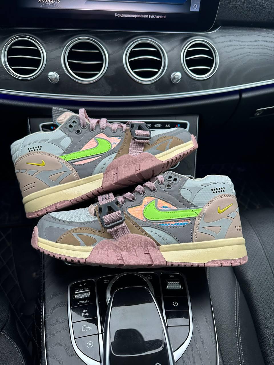 Чоловічі кросівки Nike Air Trainer 1 Utility Grey Pink (сіро-рожеві) різнокольорові демісезонні високі L2703 top