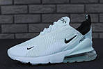Жіночі літні кросівки Nike Air Max 270 (білі) якісні спортивні тонкі кроси К11600 top, фото 7