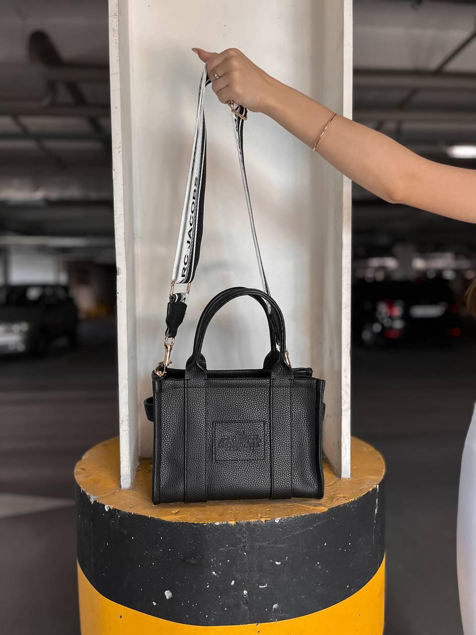 Жіноча сумка шопер подарункова Marc Jacobs Tote mini black (чорна) арт4203 стильна з короткими ручками top