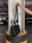 Жіноча сумка шопер подарункова Marc Jacobs Tote mini black (чорна) арт4203 стильна з короткими ручками top, фото 5
