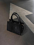 Жіноча сумка шопер подарункова Marc Jacobs Tote mini black (чорна) арт4203 стильна з короткими ручками top, фото 6