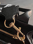 Жіноча сумка шопер подарункова Marc Jacobs Tote mini black (чорна) арт4203 стильна з короткими ручками top, фото 9