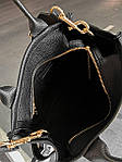Жіноча сумка шопер подарункова Marc Jacobs Tote mini black (чорна) арт4203 стильна з короткими ручками top, фото 11