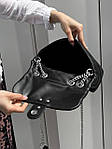 Жіноча подарункова сумка Pinko Puff Black Bag V2 (чорна) torba0200 модна стильна з пташками екошкіра top, фото 4