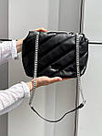 Жіноча подарункова сумка Pinko Puff Black Bag V2 (чорна) torba0200 модна стильна з пташками екошкіра top, фото 5