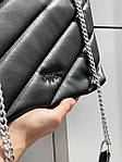 Жіноча подарункова сумка Pinko Puff Black Bag V2 (чорна) torba0200 модна стильна з пташками екошкіра top, фото 8