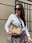 Жіноча сумка-клатч Gucci Aphrodite Shoulder Bag Grey (бежева) torba0199 подарункова дуже красива стильна top, фото 5