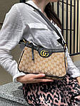 Жіноча сумка-клатч Gucci Aphrodite Shoulder Bag Grey (бежева) torba0199 подарункова дуже красива стильна top, фото 6