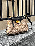 Жіноча сумка-клатч Gucci Aphrodite Shoulder Bag Grey (бежева) torba0199 подарункова дуже красива стильна top, фото 7