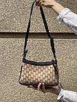 Жіноча сумка-клатч Gucci Aphrodite Shoulder Bag Grey (бежева) torba0199 подарункова дуже красива стильна top, фото 10