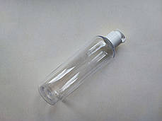 150 мл/20 мм ПЕТ Круглий прозорий флакон з кришкою БІЛОЮ фліп-топ 20/410, пляшка пластиковий, пластмасовий, фото 2