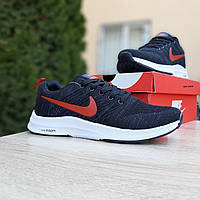 Мужские летние кроссовки Nike Zoom (чёрные с красным) спортивные удобные мягкие кроссы О10074 vkross