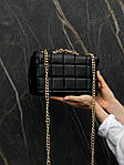 Жіноча сумка клатч Michael Kors SoHo Small Quilted Leather Shoulder Bag Black (чорна) torb0202 для дівчини top, фото 6