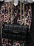 Жіноча сумка клатч Michael Kors SoHo Small Quilted Leather Shoulder Bag Black (чорна) torb0202 для дівчини top, фото 8