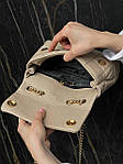 Жіноча сумка клатч Michael Kors SoHo Small Quilted Leather Shoulder Bag Beige (бежева) torba0203 для дівчини top, фото 3