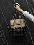 Жіноча сумка клатч Michael Kors SoHo Small Quilted Leather Shoulder Bag Beige (бежева) torba0203 для дівчини top, фото 5