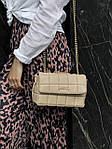 Жіноча сумка клатч Michael Kors SoHo Small Quilted Leather Shoulder Bag Beige (бежева) torba0203 для дівчини top, фото 8