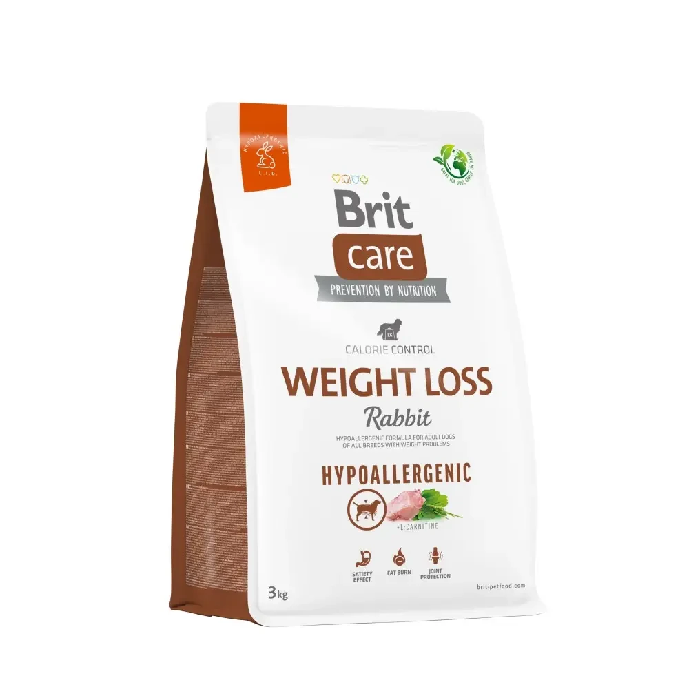 Brit Care Hypoallergenic Weight Loss Rabbit сухий корм для собак з надмірною вагою з кроликом, 3 кг