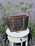 Жіноча подарункова сумка-шопер Michael Kors Shopper Bag Brown (коричнева) KIS12065 стильна Елізабет Корс top, фото 9