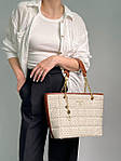 Жіноча подарункова сумка-шопер Michael Kors Shopper Bag Beige (бежева) KIS12066 стильна сумочка Елізабет Корс top, фото 4