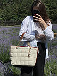 Жіноча подарункова сумка-шопер Michael Kors Shopper Bag Beige (бежева) KIS12066 стильна сумочка Елізабет Корс top, фото 8