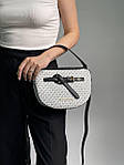 Жіноча подарункова сумка клатч Michael Kors Dover White (біла) KIS12090 стильна сумочка на ремені Мішал Корс top, фото 3