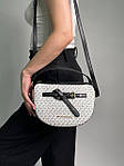 Жіноча подарункова сумка клатч Michael Kors Dover White (біла) KIS12090 стильна сумочка на ремені Мішал Корс top, фото 4