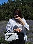 Жіноча подарункова сумка клатч Michael Kors Dover White (біла) KIS12090 стильна сумочка на ремені Мішал Корс top, фото 8