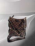 Жіноча ділова сумка Louis Vuitton Easy Pouch On Strap Monogram Brown (коричнева) KIS01109 стильна top, фото 3