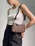 Жіноча ділова сумка Louis Vuitton Easy Pouch On Strap Monogram Brown (коричнева) KIS01109 стильна top, фото 4